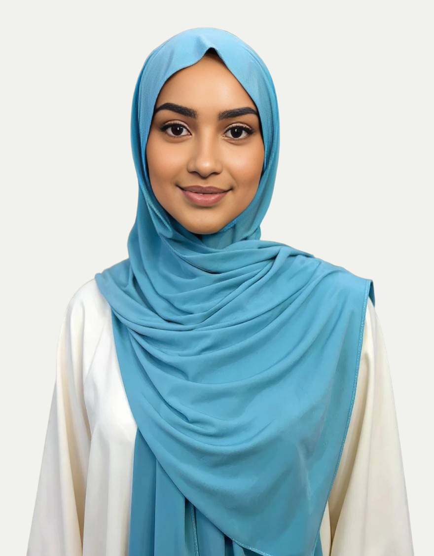 Ocean Breeze hijab – close-up – Najatique