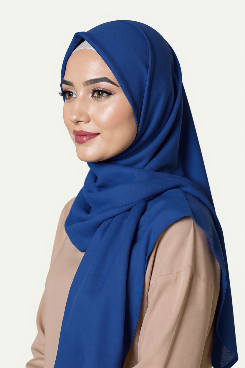 Midnight Blue hijab – opgevouwen – Najatique