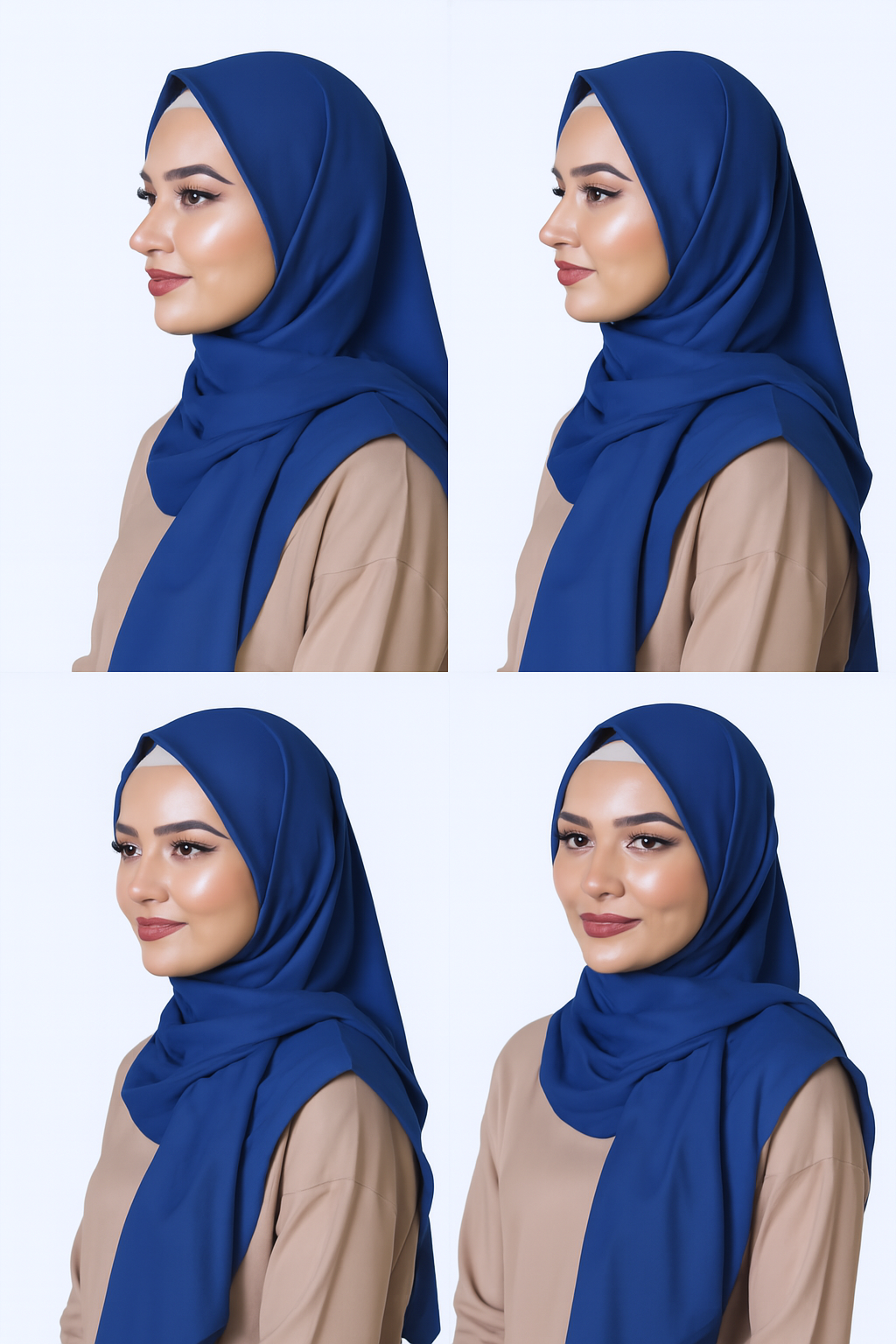 Midnight Blue hijab – close-up – Najatique