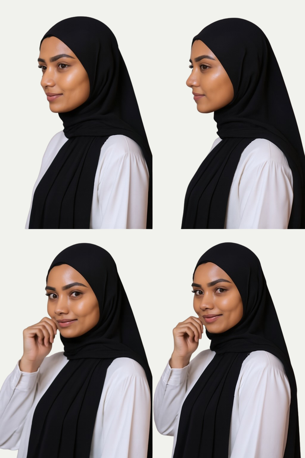 Premium Jersey Hijab – Black Elegance (Zwart Elegant)