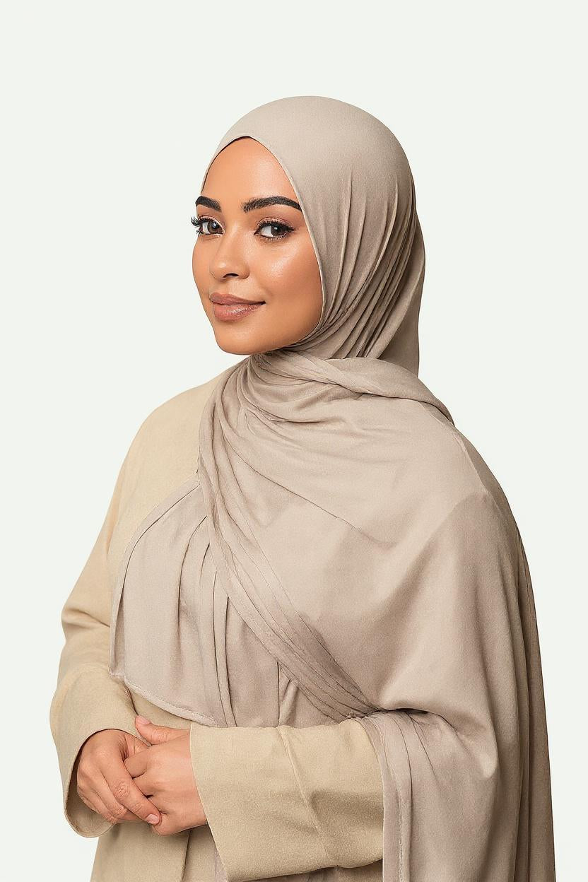 Jersey Hijab – Ash Beige (Desert Ash)