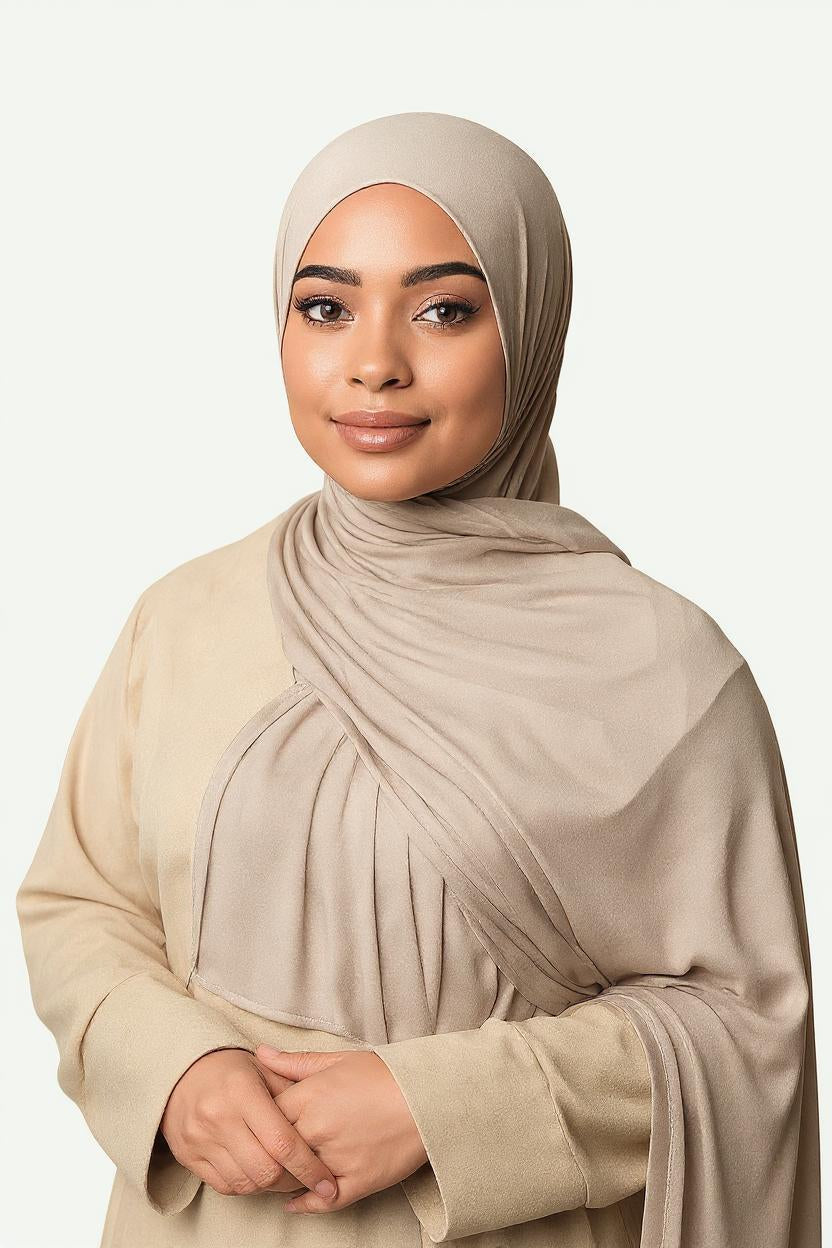 Jersey Hijab – Ash Beige (Desert Ash)
