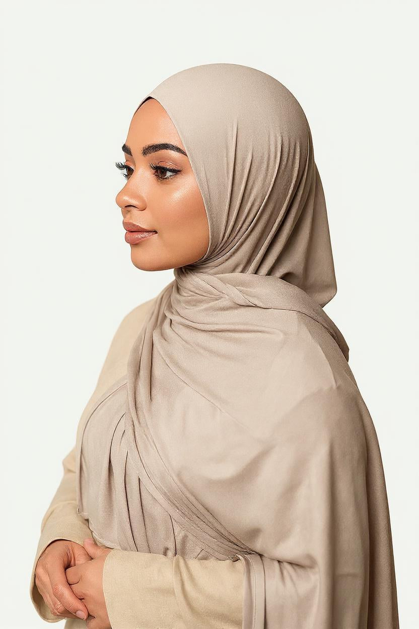 Jersey Hijab – Ash Beige (Desert Ash)