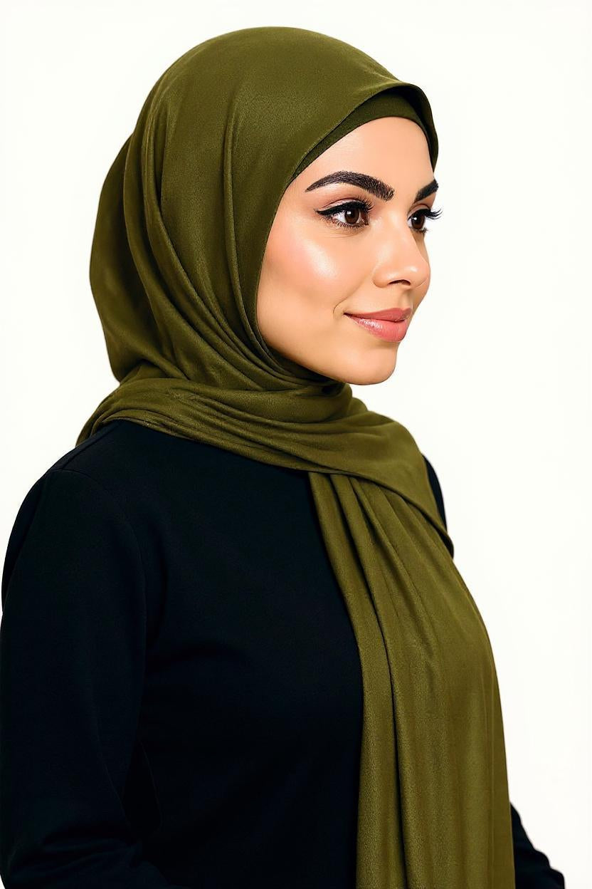 Jersey Hijab – Olijf Groen (Olive Essence)
