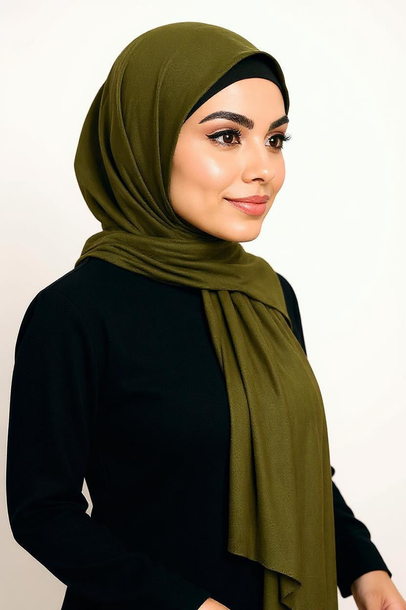 Jersey Hijab – Olijf Groen (Olive Essence)