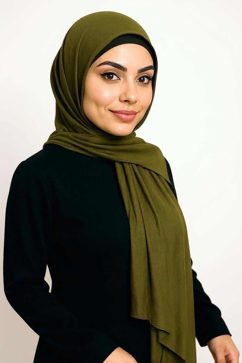 Jersey Hijab – Olijf Groen (Olive Essence)