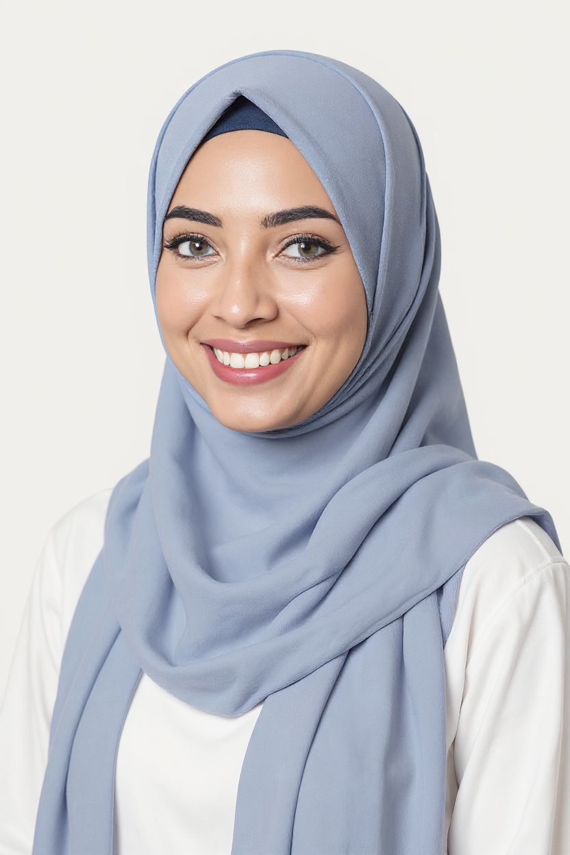 Premium Jersey Hijab – Serenity Blue (Dusty Sky)