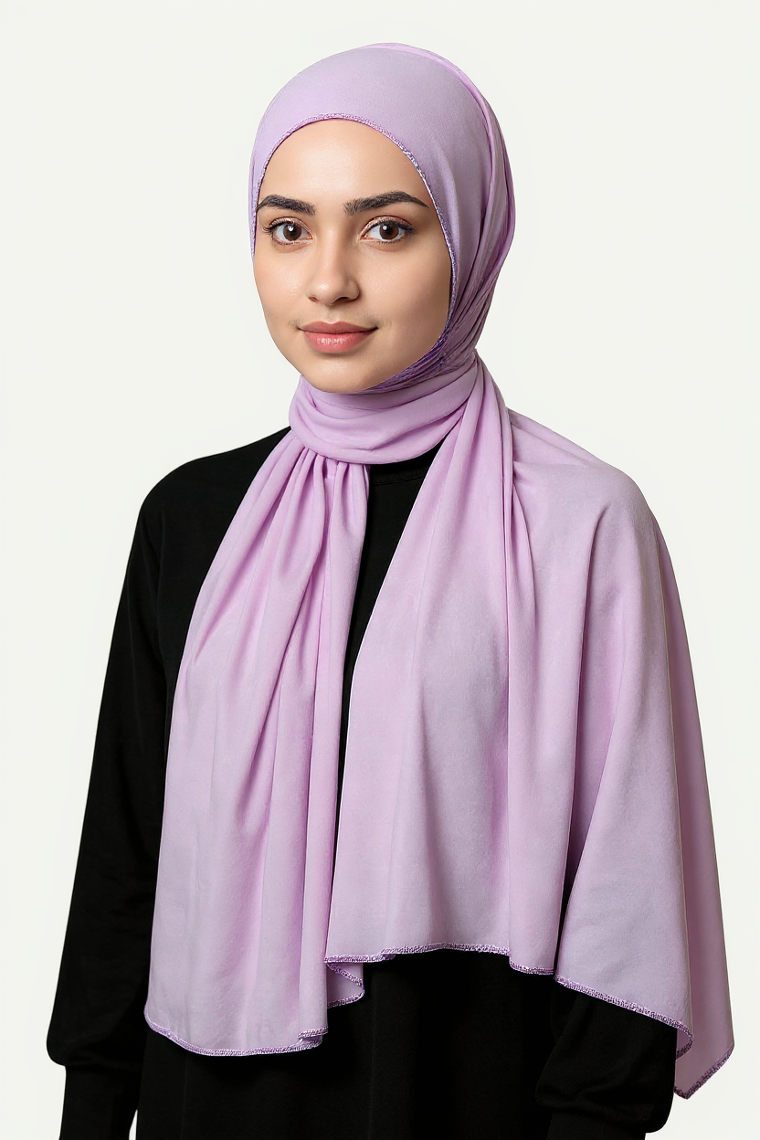 Premium Jersey Hijab – Blossom Lilac (Lila Bloesem)