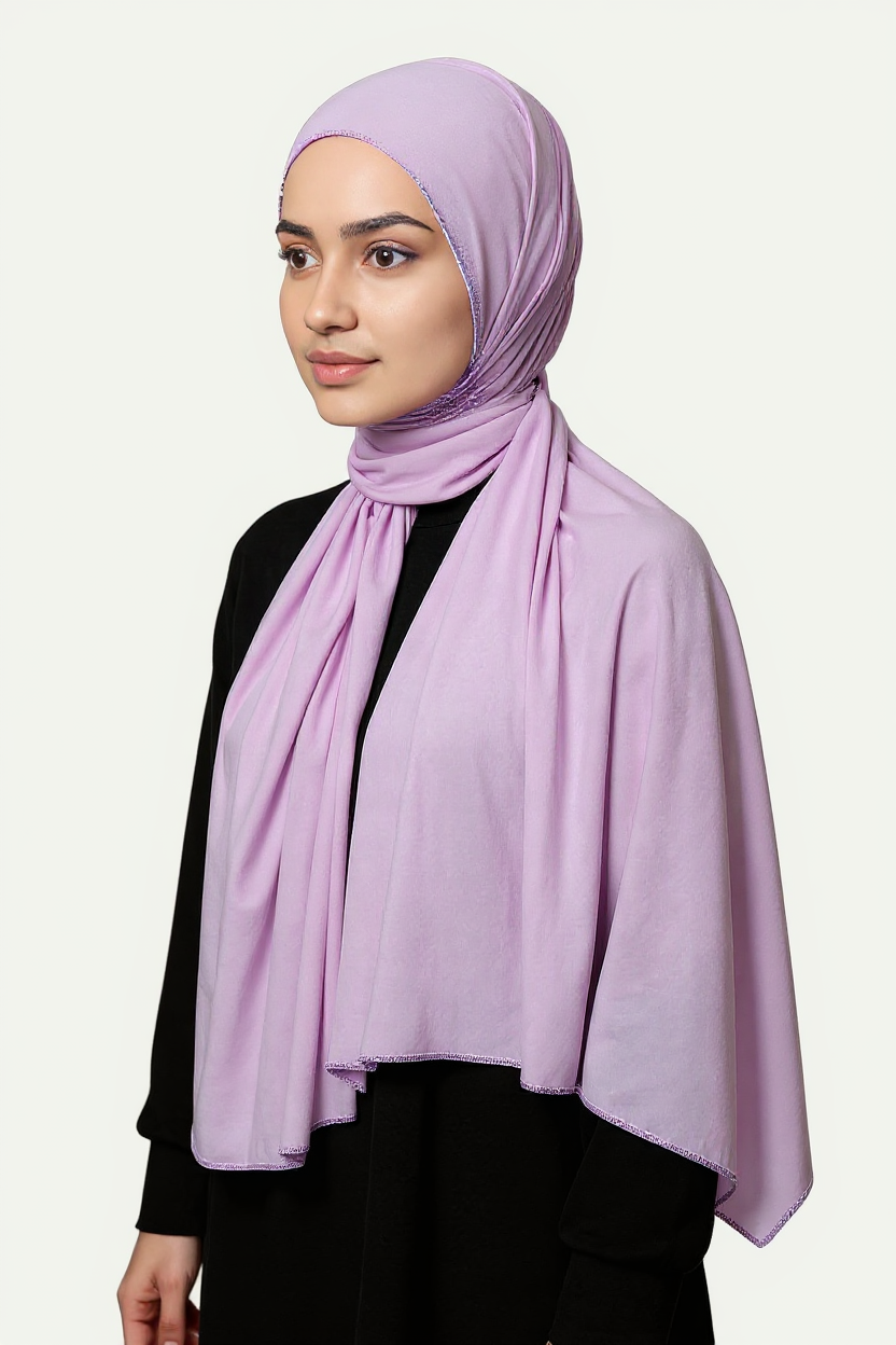 Premium Jersey Hijab – Blossom Lilac (Lila Bloesem)