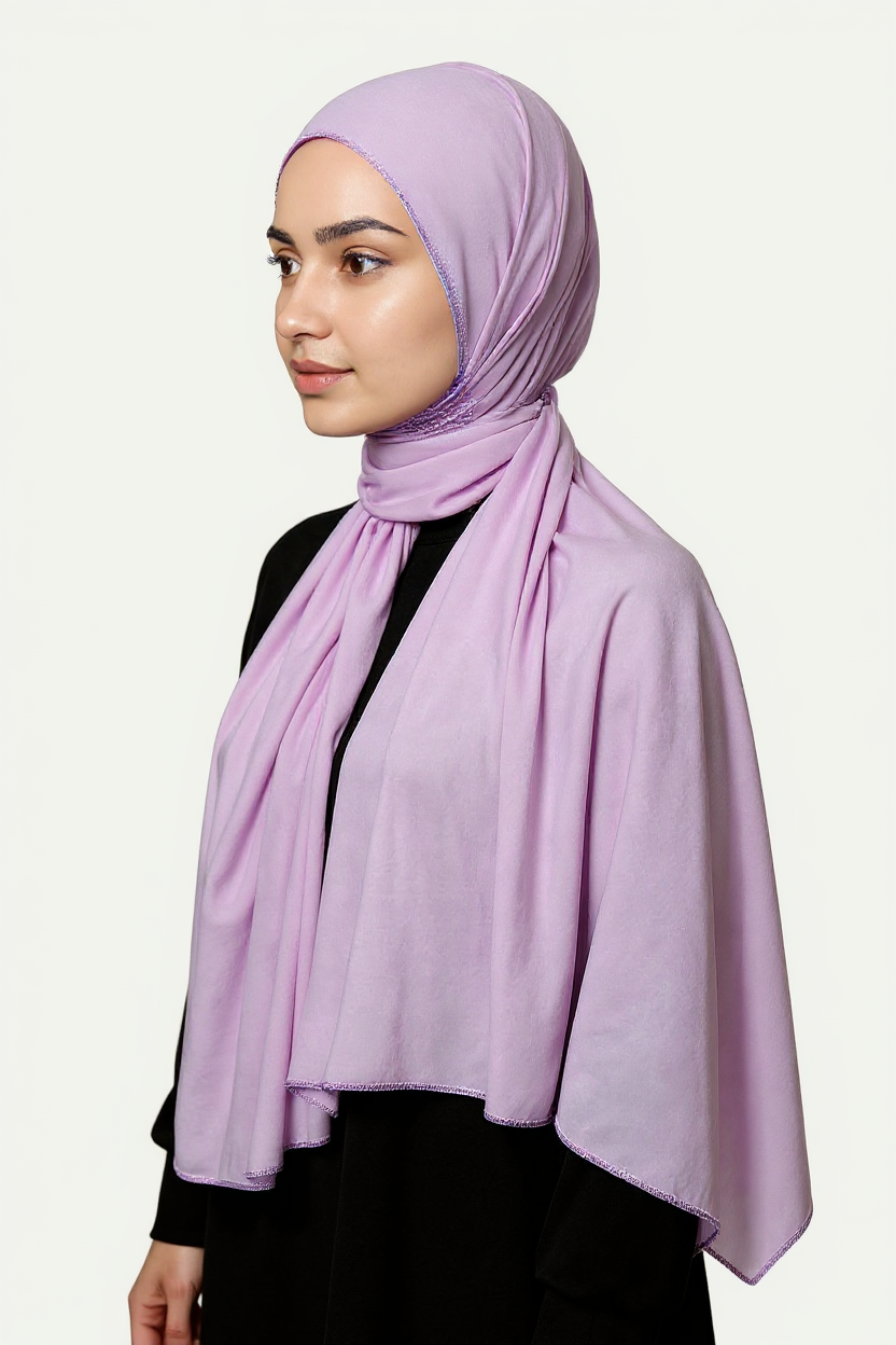 Premium Jersey Hijab – Blossom Lilac (Lila Bloesem)