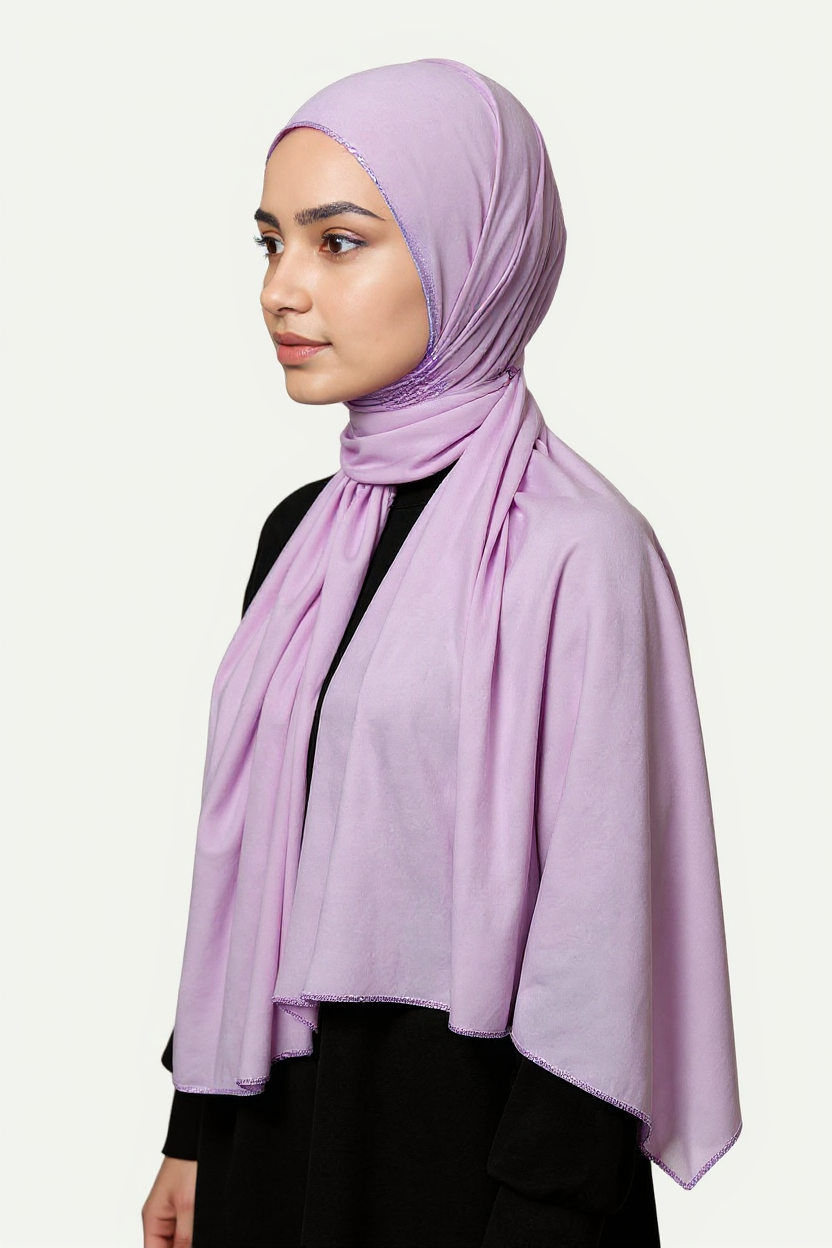 Premium Jersey Hijab – Blossom Lilac (Lila Bloesem)