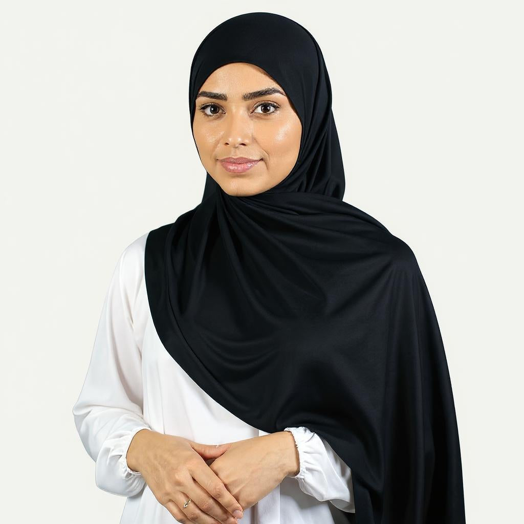 Jersey Hijab - Zwart (Black)
