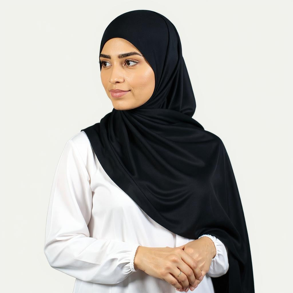 Jersey Hijab - Zwart (Black)