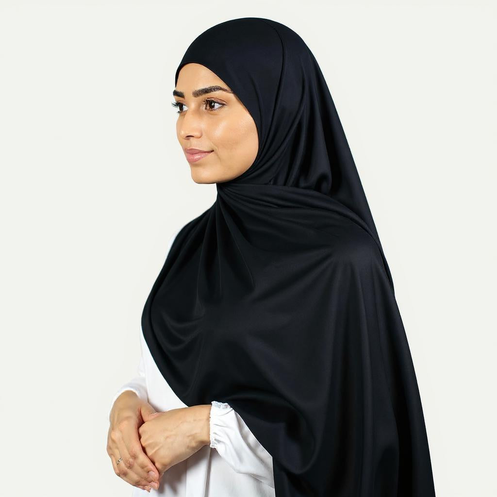 Jersey Hijab - Zwart (Black)