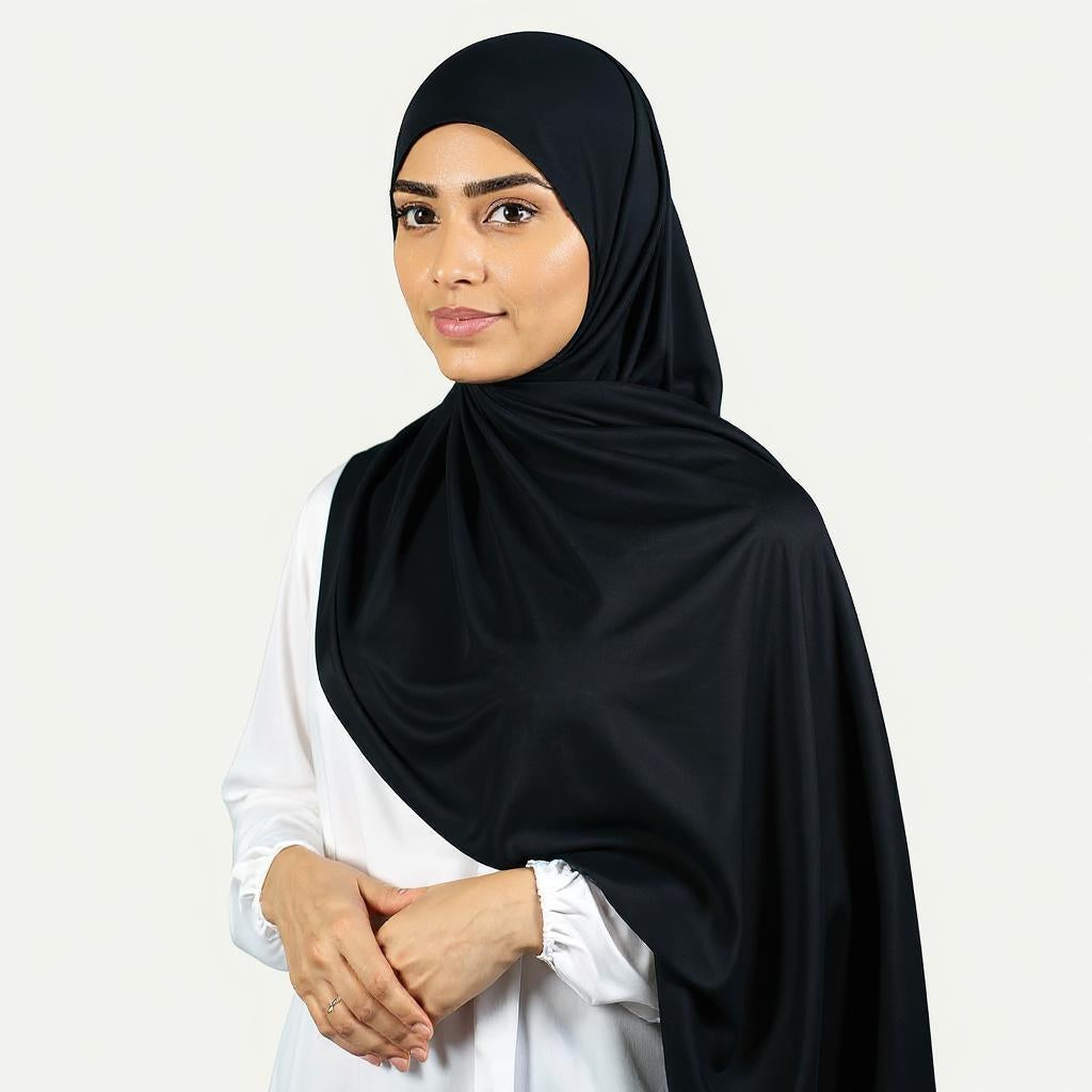 Jersey Hijab - Zwart (Black)