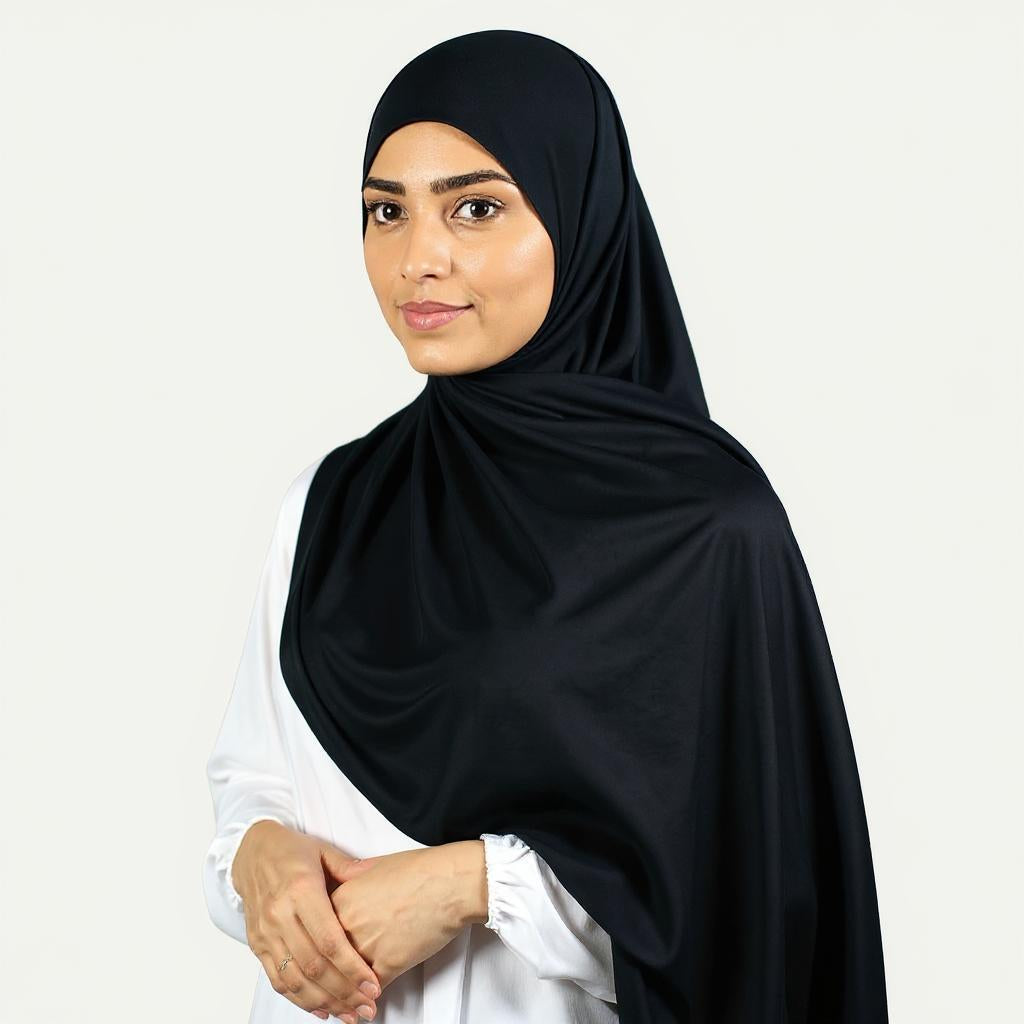 Jersey Hijab - Zwart (Black)
