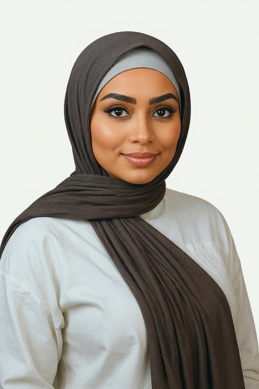 Jersey Hijab – Donker Grijs (Smokey Grey)