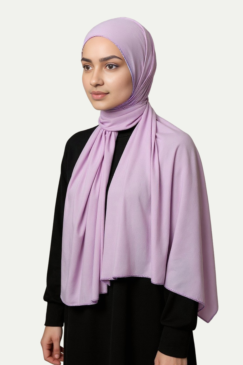 Premium Jersey Hijab – Blossom Lilac (Lila Bloesem)
