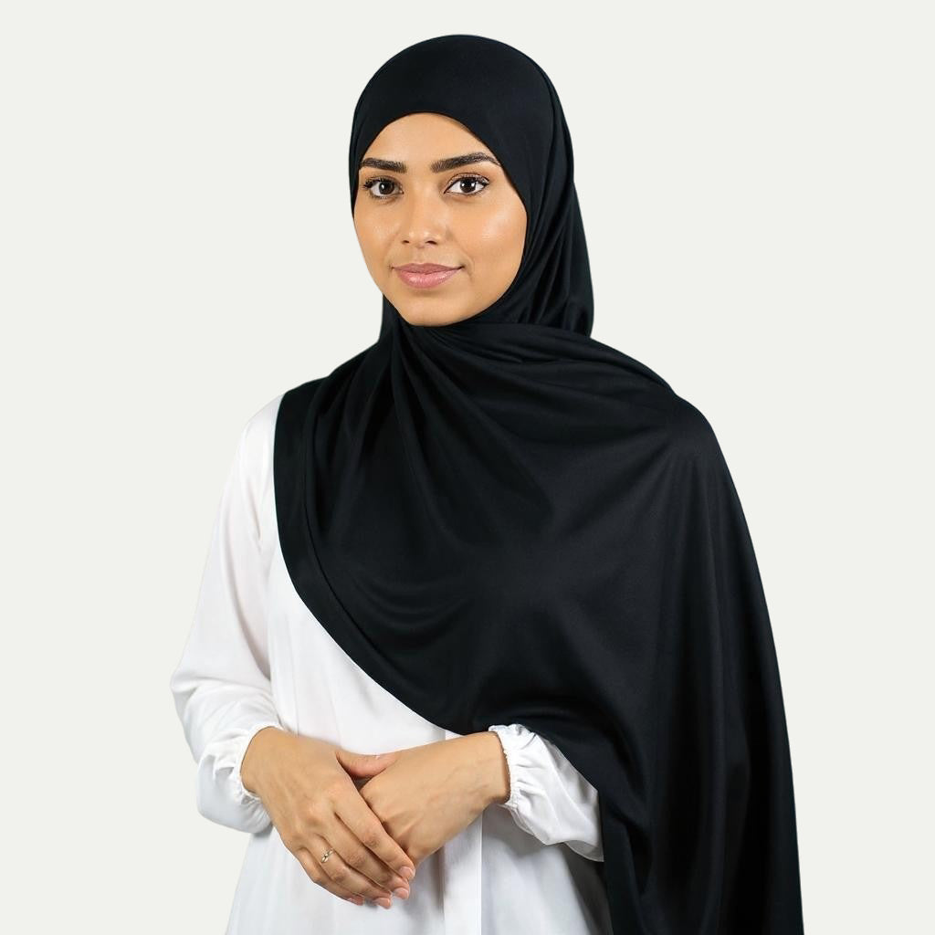 Jersey Hijab - Zwart (Black)